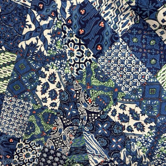 Vintage Sears X-Small Mini Dress Patchwork Sleeveless Tie Neck Womens - Picture 13 of 16